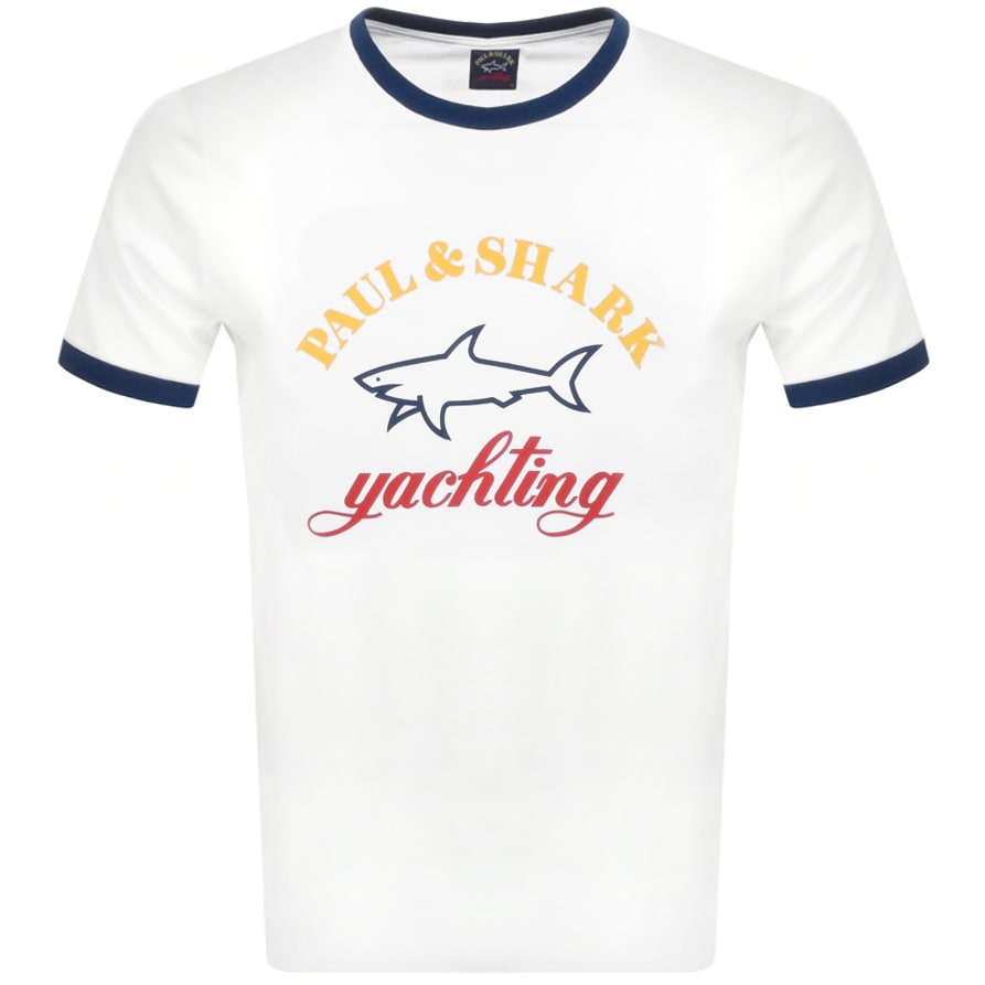 Alternative Image for ProductPaul And Shark Logo T Shirt White1
